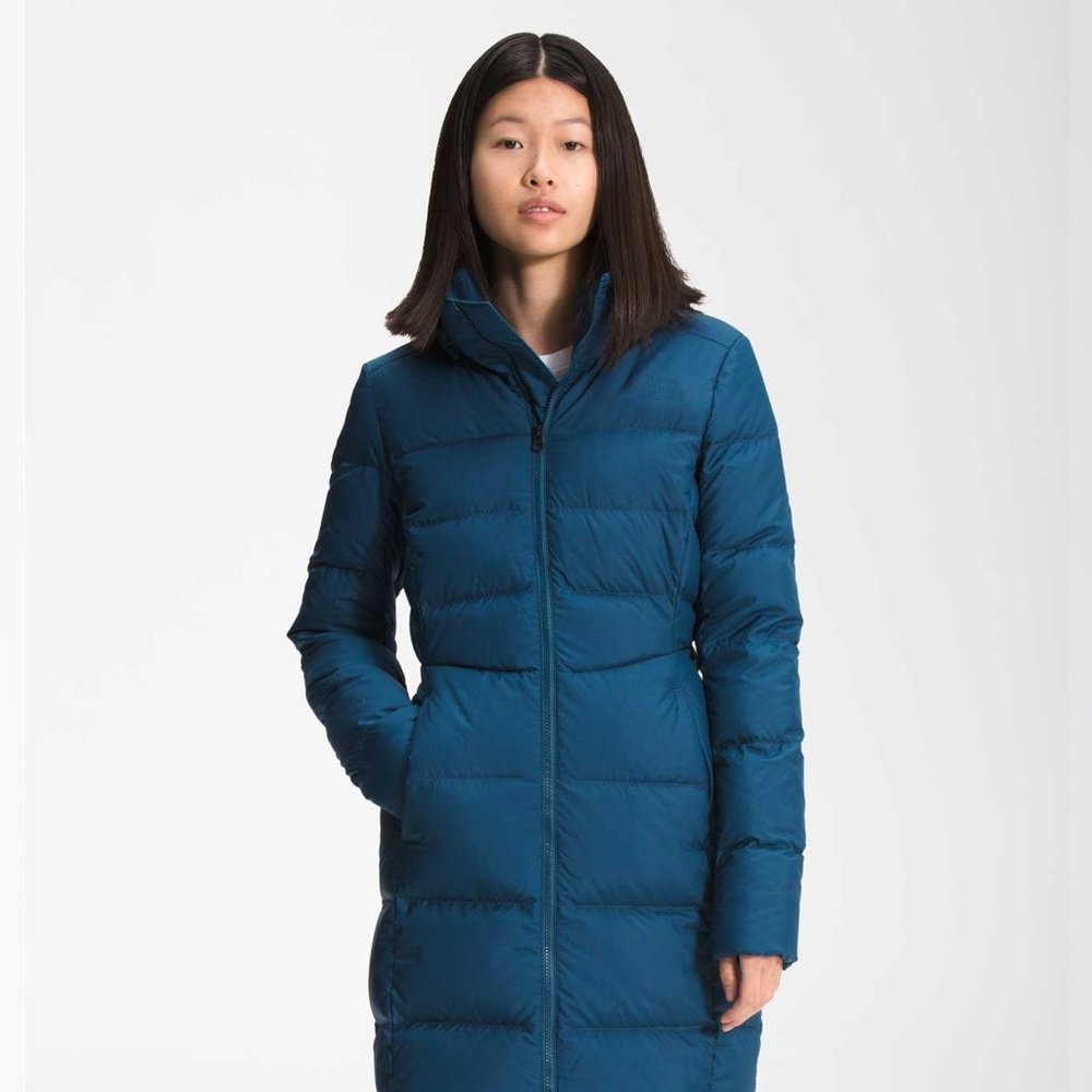 The North Face Women's Teal Puffer Long Coat